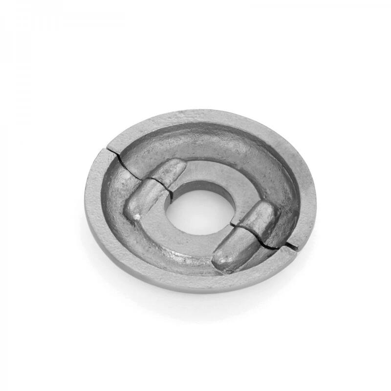 Satin Finish Radiator Flange Spiral 3/4" (IPS) Pipe Flange: 1" I D; 3-1/8" O D Renovators Supply - Silver - Aluminum