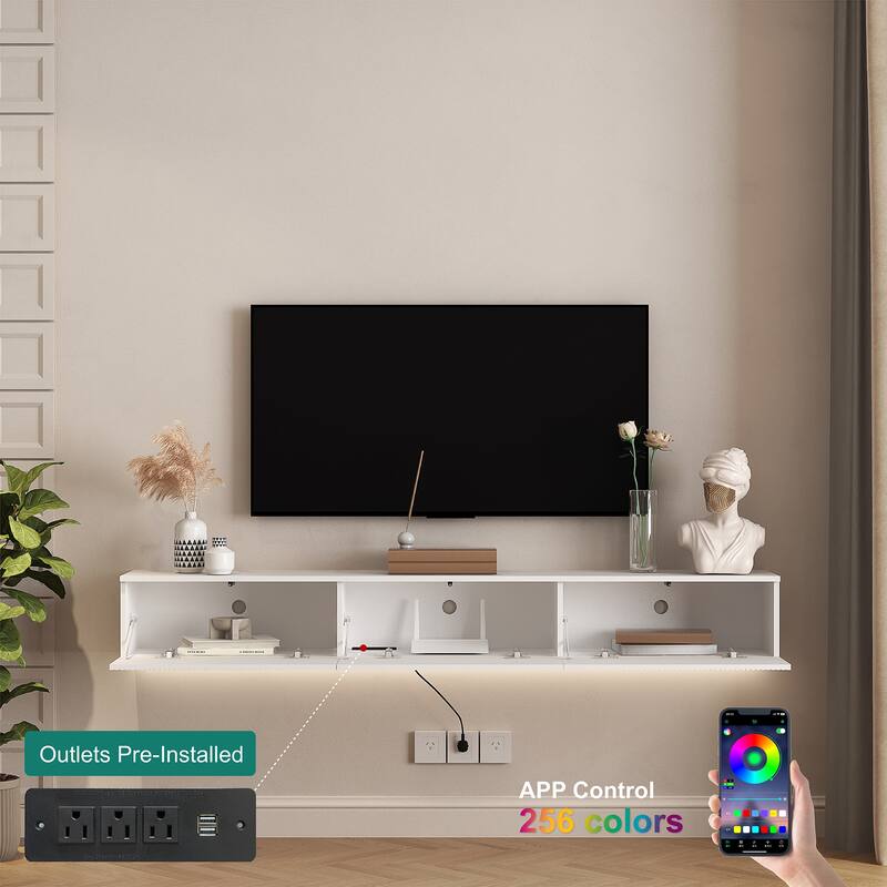 Floating TV Stand Wall Mounted