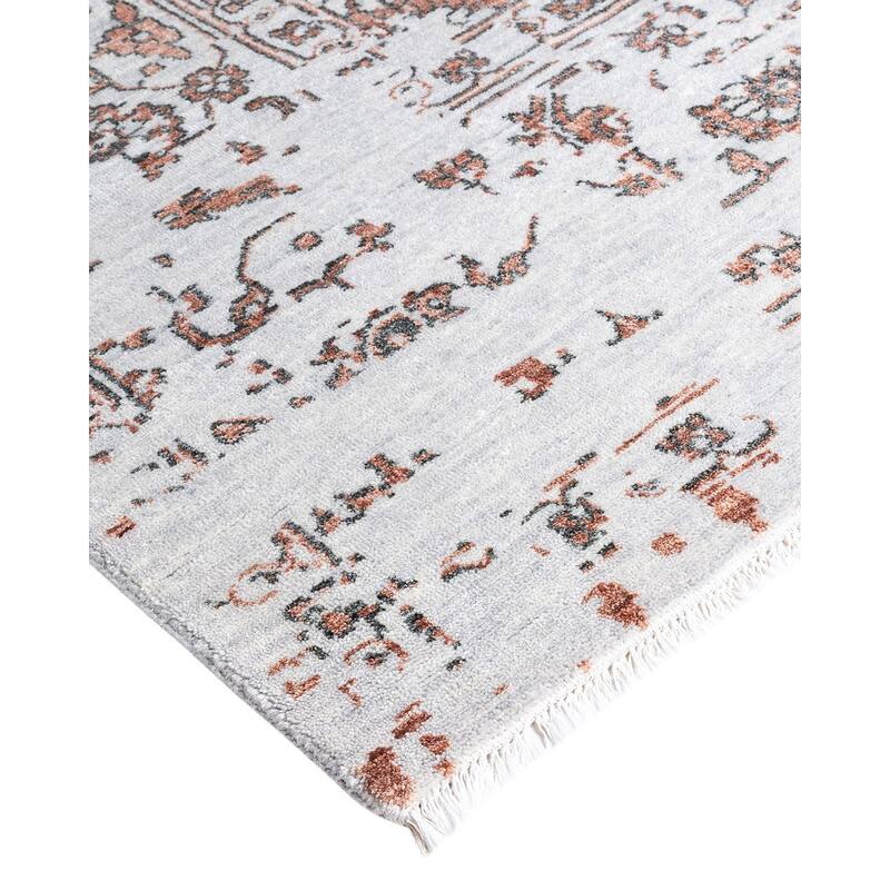 Ikat One-of-a-Kind Handmade Area Rug - Gray, 9' 1" x 12' 4" - 9' 1" x 12' 4"