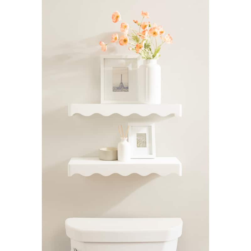 Kate and Laurel Maida Wood Floating Shelves