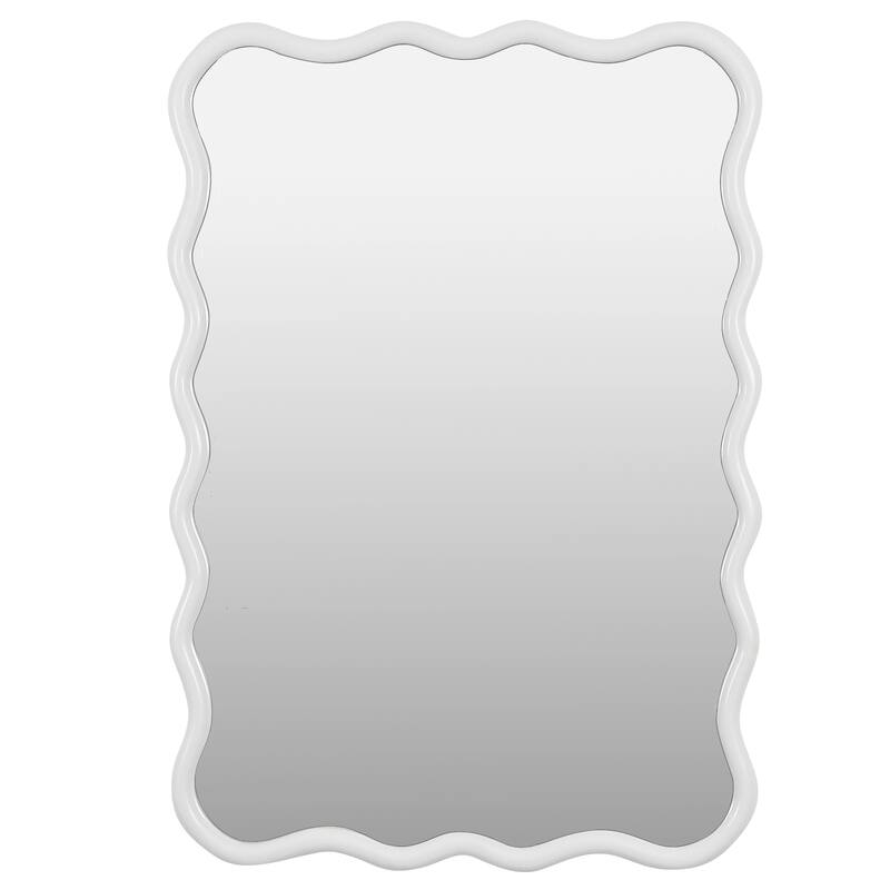 Modern Rectangle Wavy 40" * 28" Wall Decor Mirror