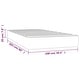 preview thumbnail 44 of 46, vidaXL Pocket Spring Bed Mattress Light Gray/Dark Gray multi size Velvet