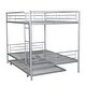 preview thumbnail 42 of 47, Multifunctional & Useful Design Iron Bunk Bed with Extra Bed for Space-saving, Safety Guaranteed