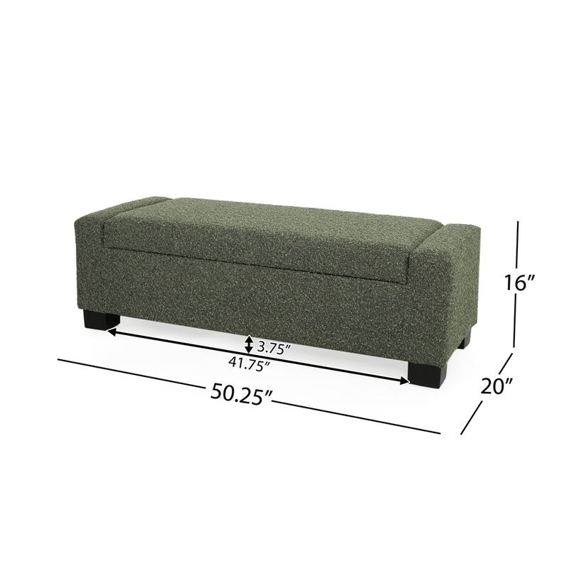 50 Inch Ottoman Bench in Textured Fabric