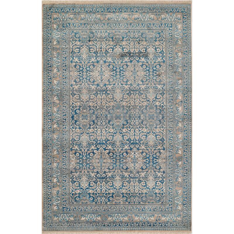 Momeni Izmir Polyester Traditional Area Rug - Blue - 2' x 3' - Rectangle