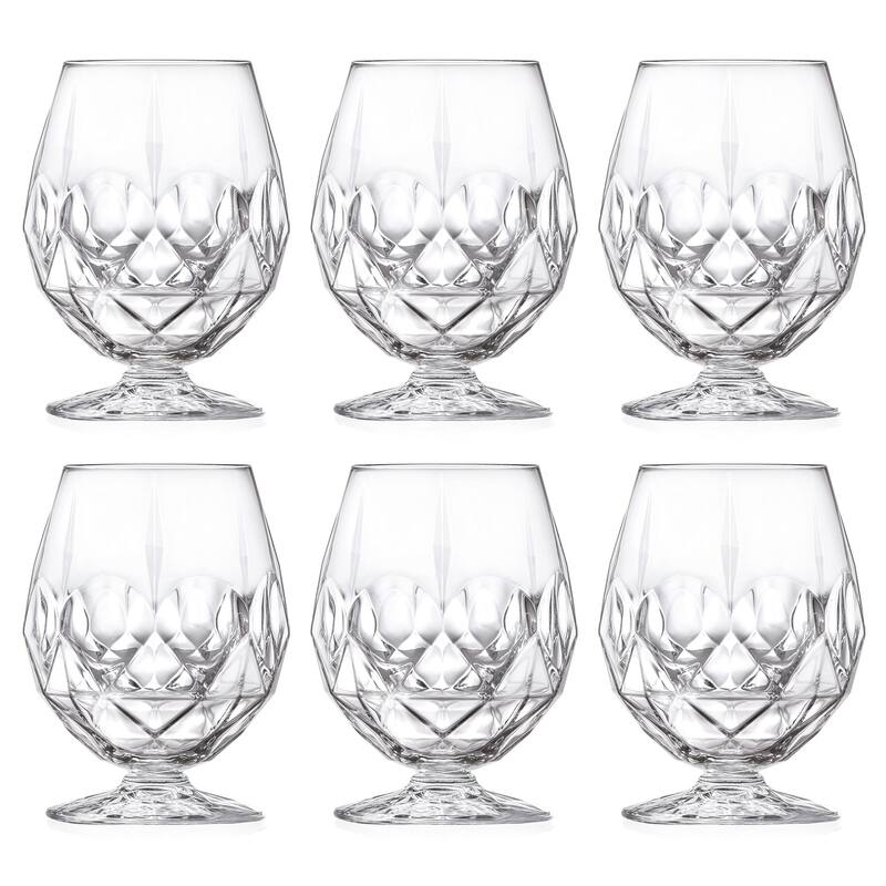 Majestic Gifts Inc. Glass Stemmed Sherry/ Brandy Goblets-18oz-Set/6 - 5"