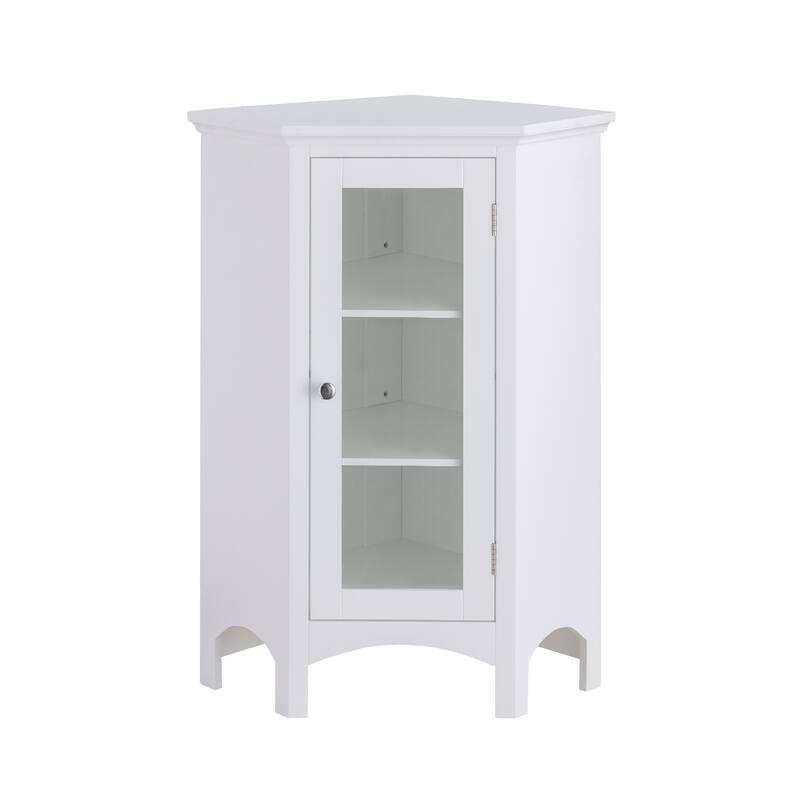 Teamson Home Madison Freestanding Corner Floor Accent Cabinet - 17"L x 24.75"W x 32"H