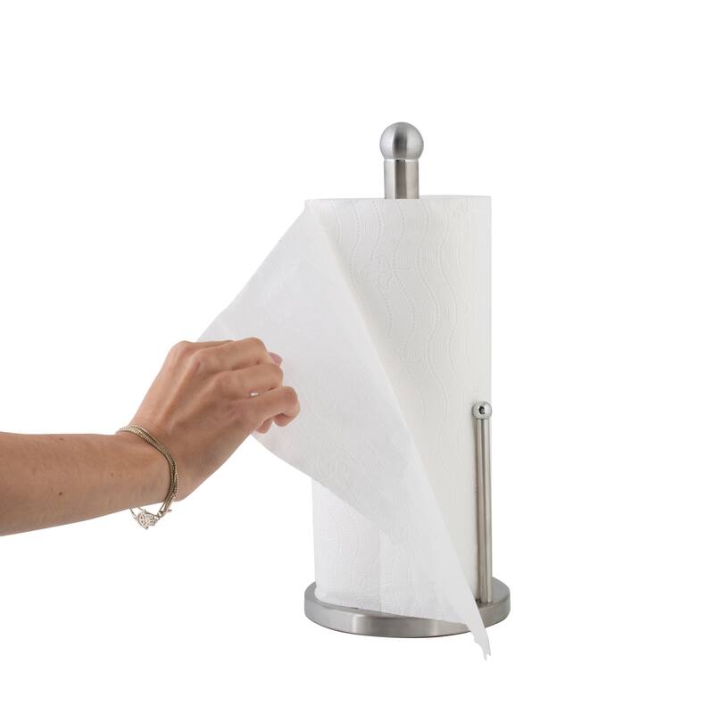 Kitchen Details Paper Towel Holder in Stainless Steel - 6"x6"x13.8"