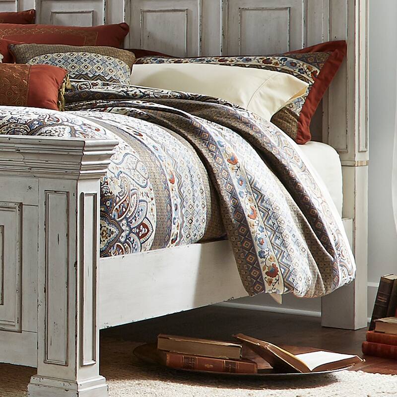 Big Valley Whitestone Distressed King California Panel Bed