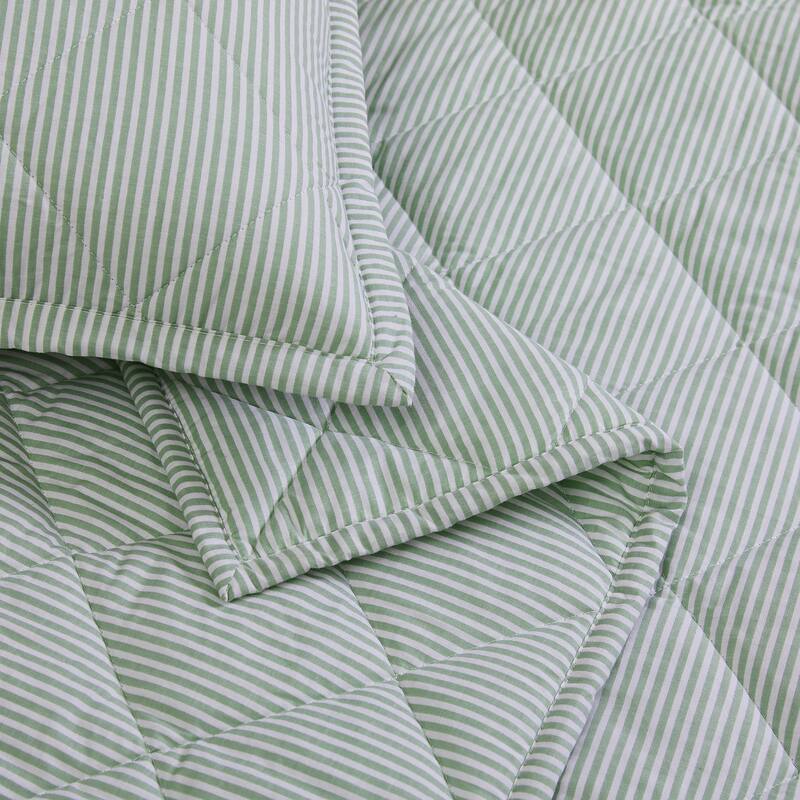 Brooklyn Loom Pinstripe 3 Piece Quilt Set