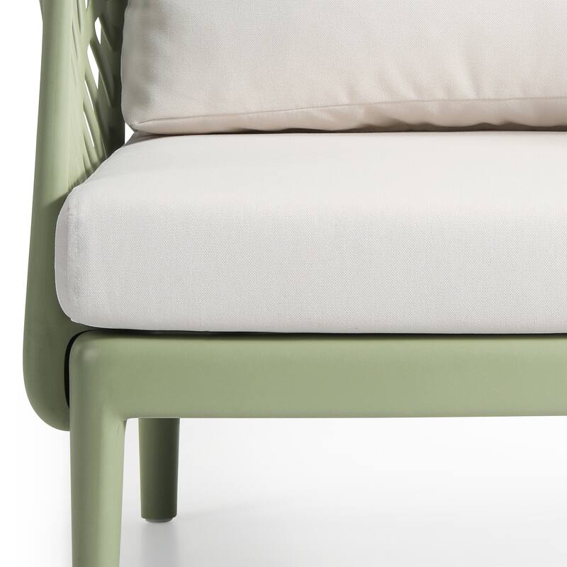 Frond and Form Outdoor Patio Sofa with Cushions