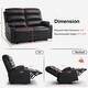 preview thumbnail 3 of 6, MCombo 63.4" Power Loveseat with Adjustable Headrest, Heat and Vibration, Faux Leather Electric Loveseat Recliner 6711