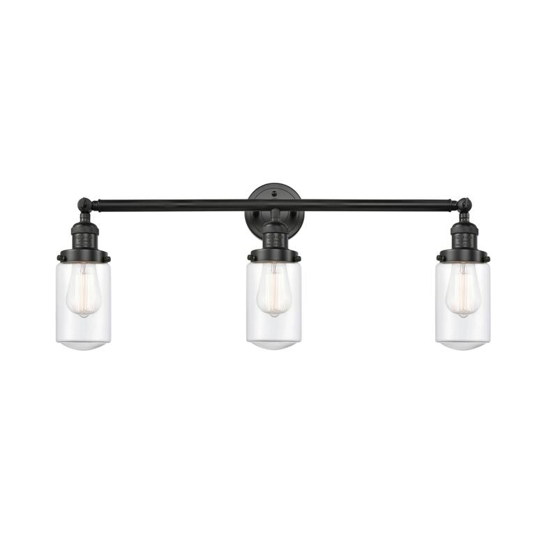 Innovations Lighting Dover 3 Light 31" Wide Bathroom Vanity Light - Matte Black / Clear