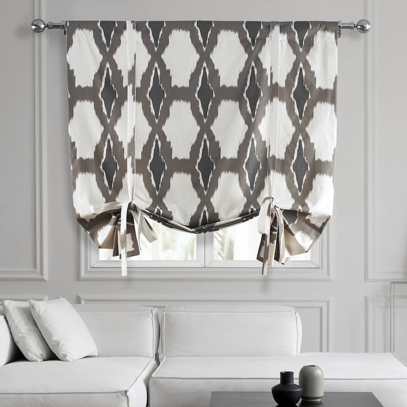 Exclusive Fabrics Sorong Printed Cotton Tie-Up Window Shade - 46 X 63 - Sorong