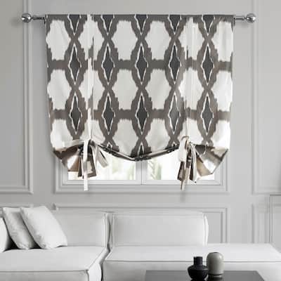 Exclusive Fabrics Sorong Printed Cotton Tie-Up Window Shade - 46 X 63