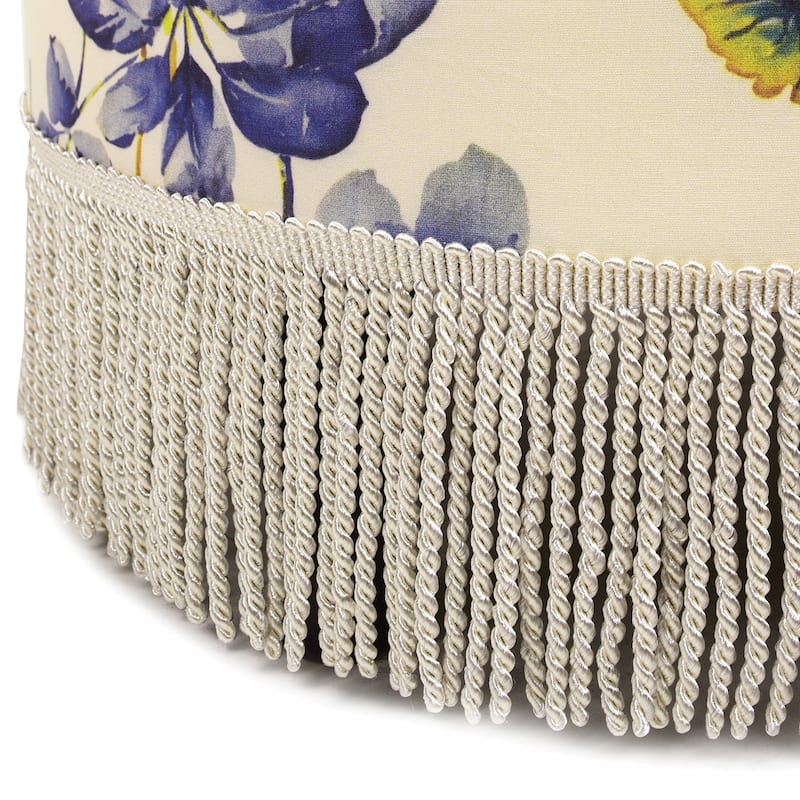 Yolanda 24" Upholstered Round Accent Ottoman
