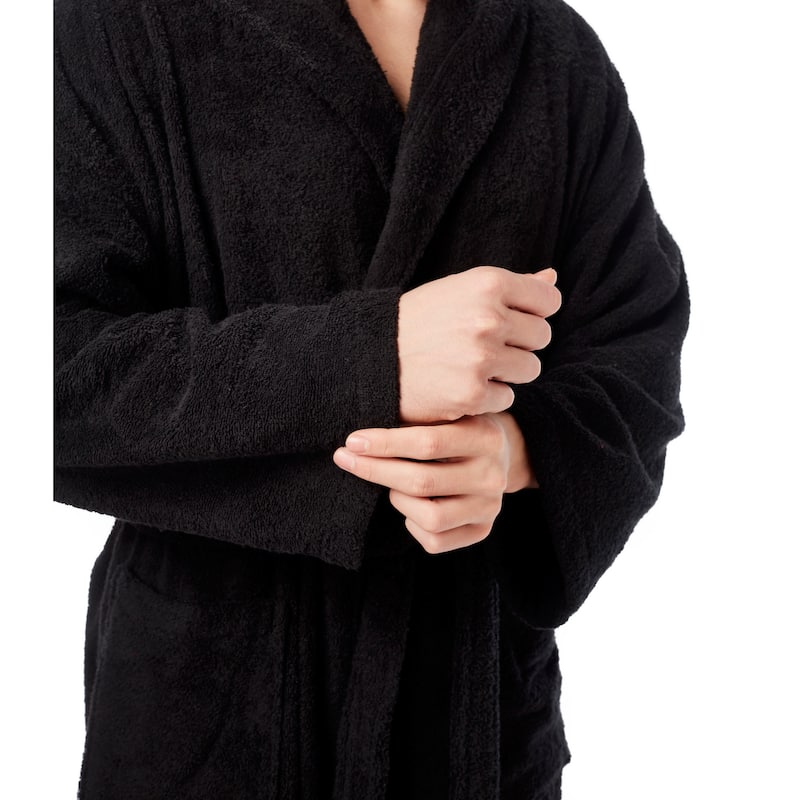 Men's Turkish Cotton Hooded Bathrobe