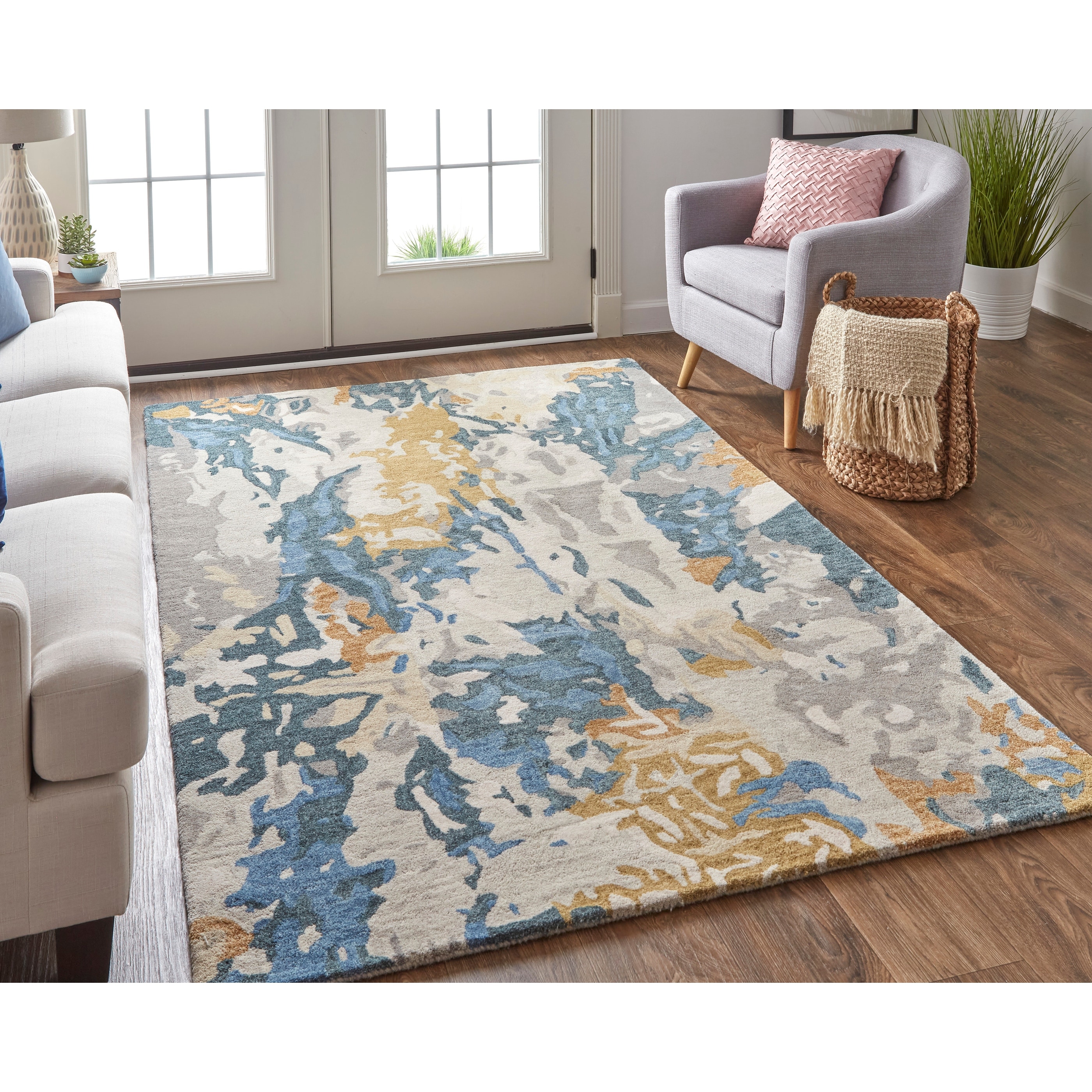 Grand Bazaar Calista Hand Tufted Abstract Modern Area Rug
