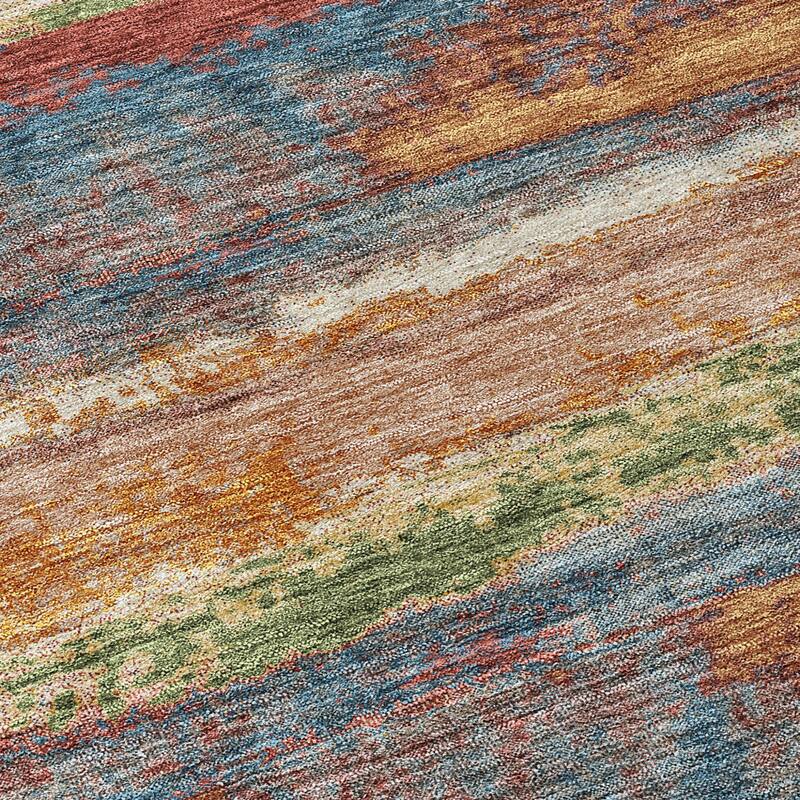 HomeRoots Abstract Transitional Rectangle Outdoor Rug