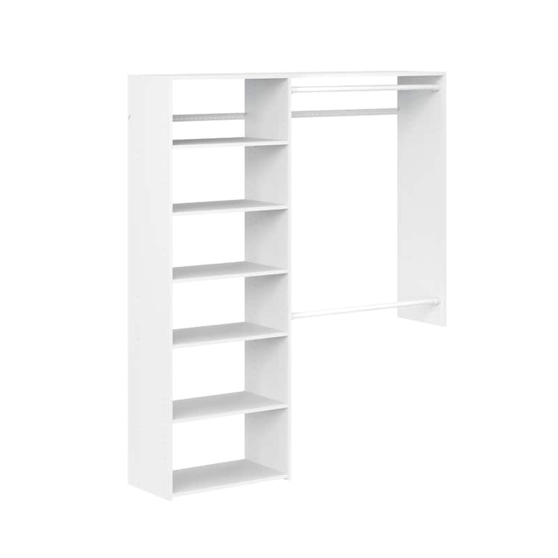 Easy Track 5 Ft. W. Deluxe Plus Laminate Closet Kit - White