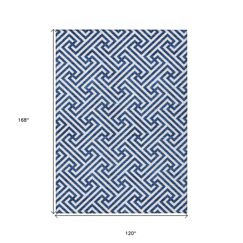 HomeRoots Geometric Transitional Rectangle Outdoor Rug