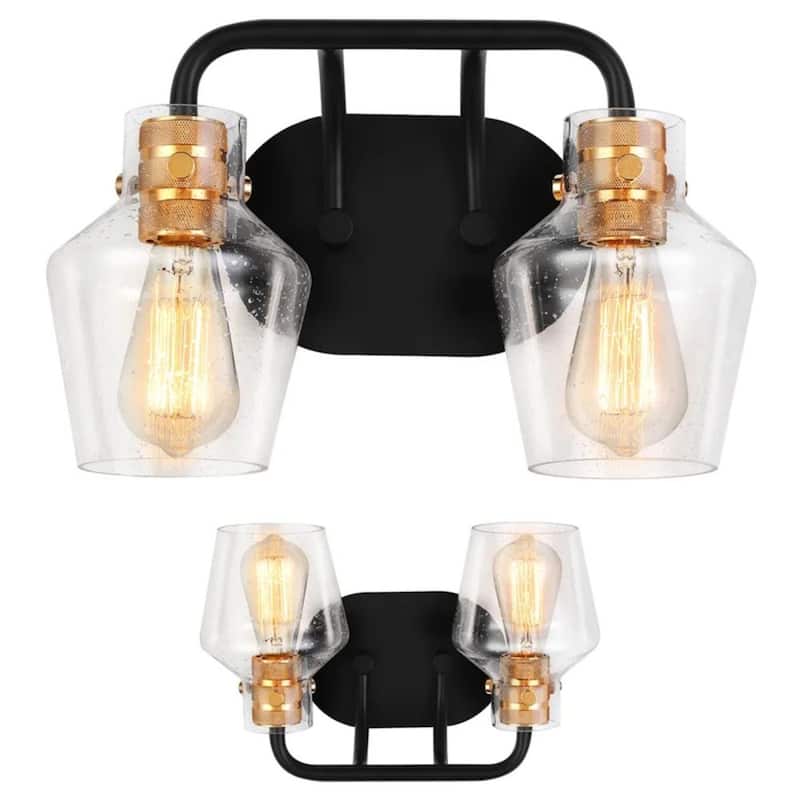 Dimmable Vanity Light with Clear Glass Shades