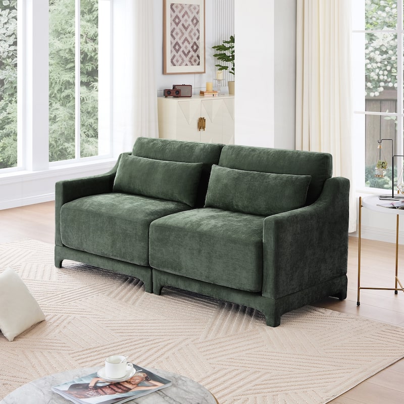Two seater Chenille Fabric sofa