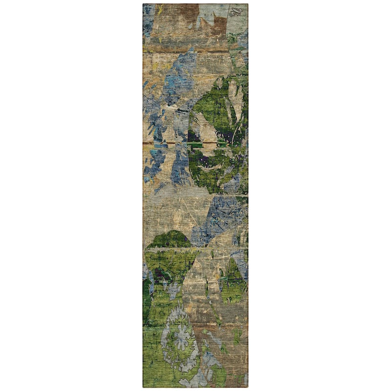 Hato Lush Floral Weather Resistant Versatile Elegance Runner Outdoor Rug