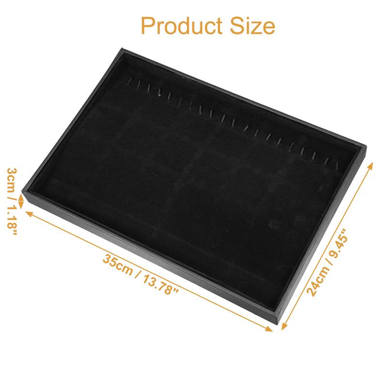 Velvet Necklace Jewelry Tray Stackable Tray Showcase for Necklace