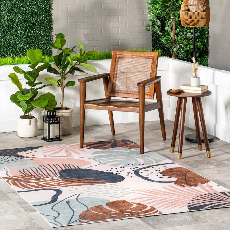 Nuloom Kena Tropical Machine Washable Indoor/Outdoor Area Rug - 5' x 8' - Multicolor
