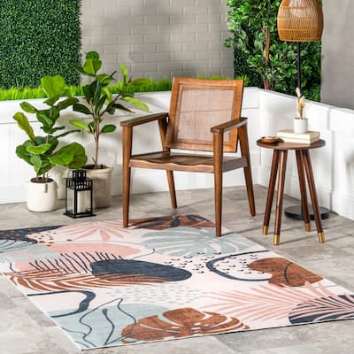 Nuloom Kena Tropical Machine Washable Indoor/Outdoor Area Rug