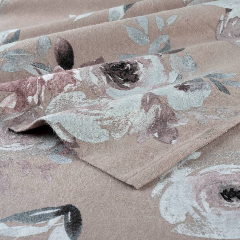 Pointehaven Flannel 180 GSM Brushed Cotton Oversized Pillowcases Pair - Standard Pillowcases - Dusty Rose