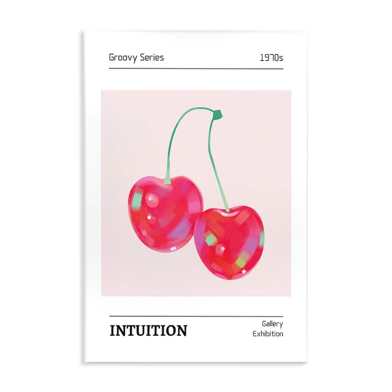 Stupell Intuition Phrase Cherries Wall Plaque Art Design By LSR Design Studio - 10 x 15
