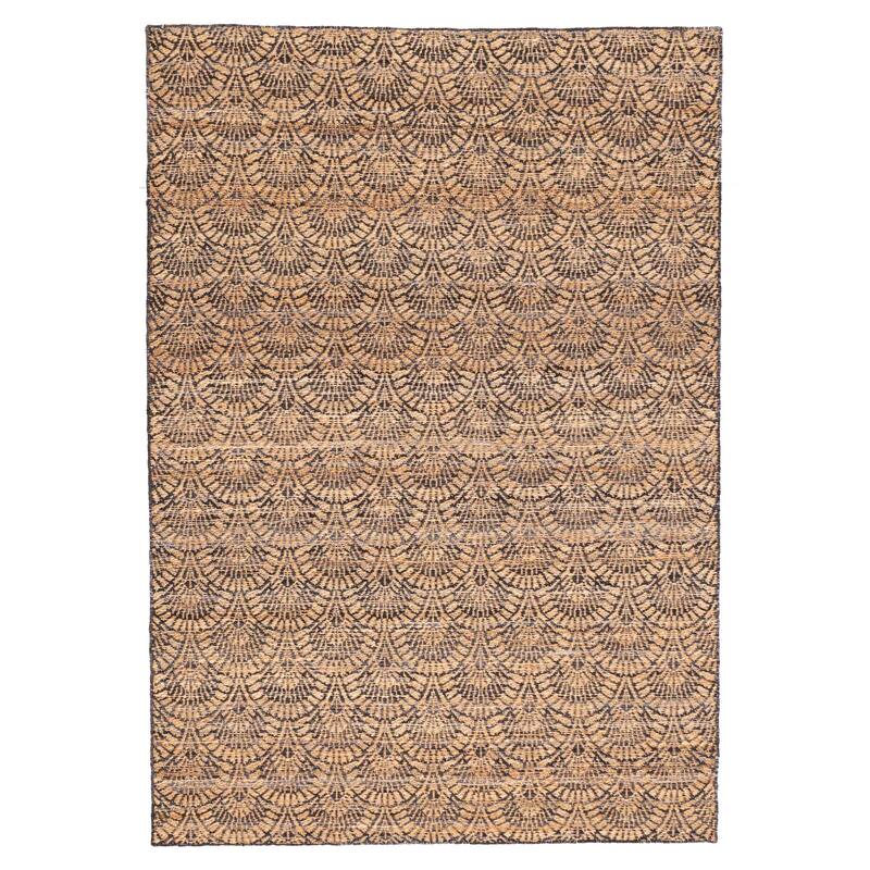 ECARPETGALLERY Flat-Weave Palas Denizli Tan Jute, Rayon Kilim - 5'3 x 7'7