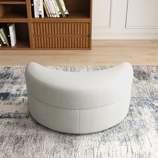 Moon Crescent Storage Upholstered Ottoman