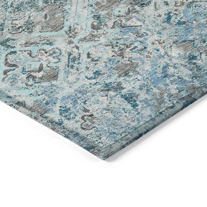 HomeRoots Geometric Transitional Rectangle Outdoor Rug