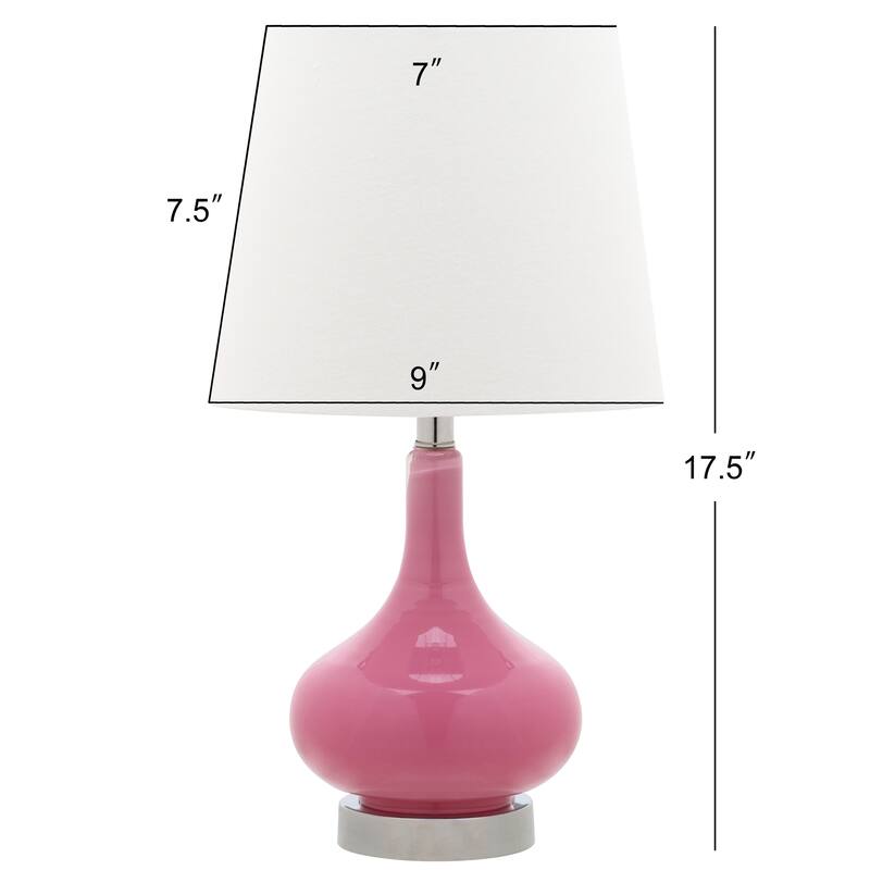 SAFAVIEH Kids Lighting Corina 17.5-inch Green Mini Table Lamp - 9"x9"x17.5" - 9"Wx9"Dx18"H