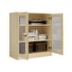 preview thumbnail 12 of 35, Palace Imports 100% Solid Wood TV Stand with Clear Glass Doors for TVs up to 32"