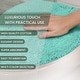 preview thumbnail 59 of 189, Home Weavers Waterford Collection Cotton Toilet Lid Rug | Elastic Fit | Fit Most Standard Toilet Lid | 18"x18"