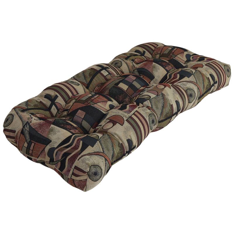 42-inch by 19-inch Rounded Back Tapestry Loveseat Cushion (Multiple Patterns) - 42 x 19