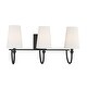 preview thumbnail 3 of 10, Cameron 3-Light Bathroom Vanity Light (24" W x 12"H)