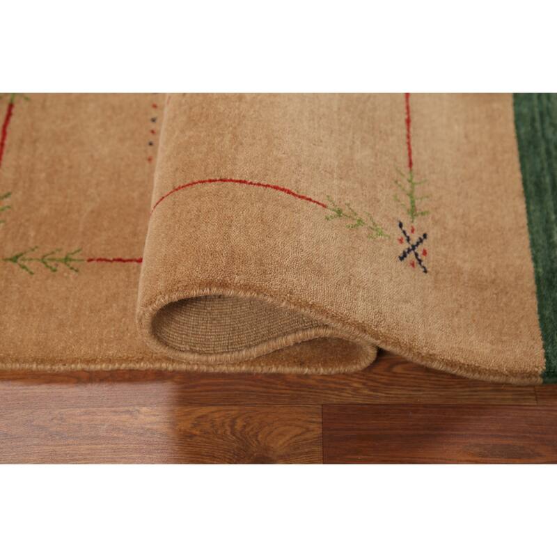 Gabbeh Oriental Accent Rug Handmade Wool Carpet - 3'11"x 5'8"