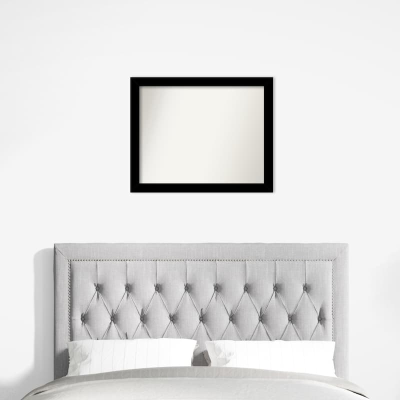 Brushed Non-Beveled Framed Wall Mirror - Brushed Black