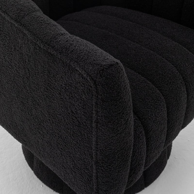 SEYNAR Modern Glam Velvet Upholstered Round Swivel Accent Barrel Chair Set of 2