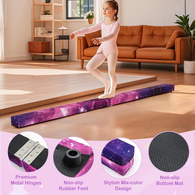Folding Balance Beam Portable Foam Gymnastic Beam