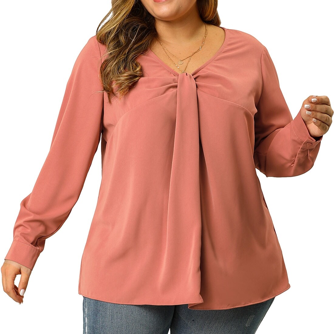 women's plus size v neck tops
