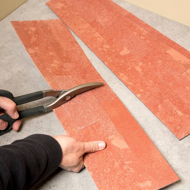 Aspect Peel and Stick Stone Overlay Kitchen Backsplash - Autumn Sandstone (Approx. 15 sq ft Kit) - 15 Sq Ft Kit