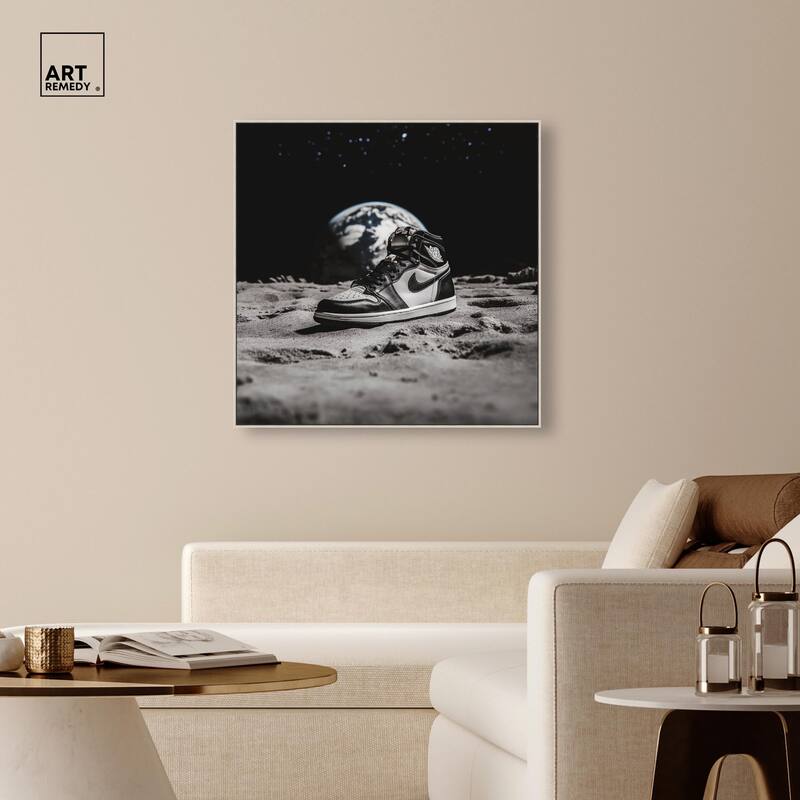 Moon Kicks Canvas by Art Remedy