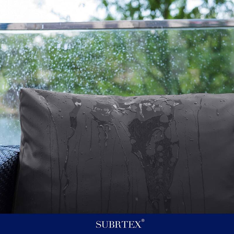 Subrtex PU Leather Cushion Pillow Covers for Sofa Patio Couch Bench