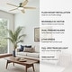 preview thumbnail 73 of 113, 5 - Blade Low Profile Flush Mount Modern Ceiling Fan with LED Light and Remote